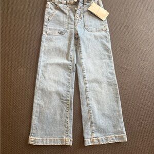 Mango Light Wash Wide-Leg High-Rise Jeans